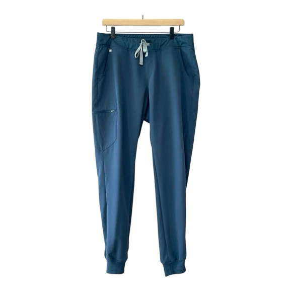 FIGS High Waisted Zamora Jogger Scrub Pants Dark Harbor M Petite W22SW2012P - Picture 8 of 13